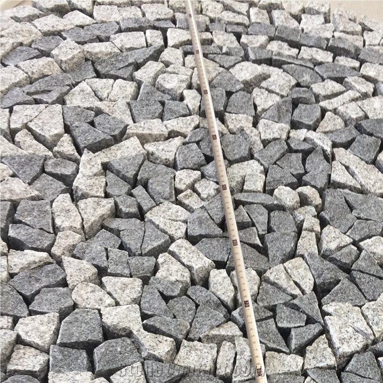 Natural Face Pavers  Round Pattern Granite Driveway Stone