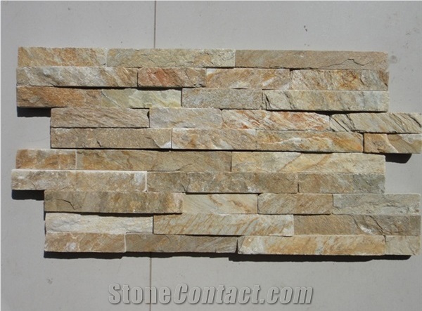 Natural Golden Slate Culture Stone Tiles & Stacked Stone