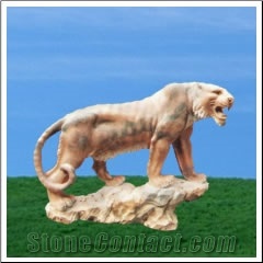 Ourdoor Nature Stone Lion Statues Sculptures