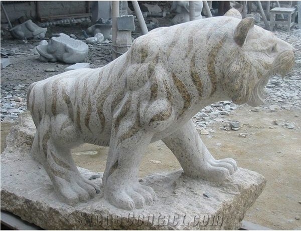 Ourdoor Nature Stone Lion Statues Sculptures