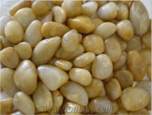 Polished Yellow Pebbles , Cheapest Yellow River Pebble