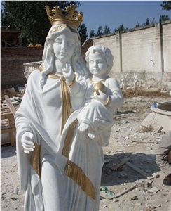 Popular Pure White Marble Polished Human Statues