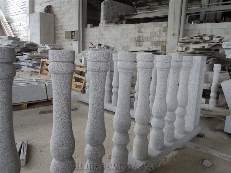 Pure White Marble Curved Handrail Railings & Balustrades