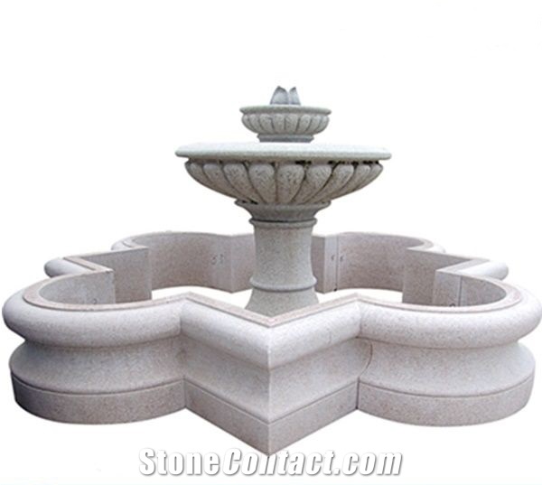 Swan Fountain, Pure White Marbble Landscaping Fountain