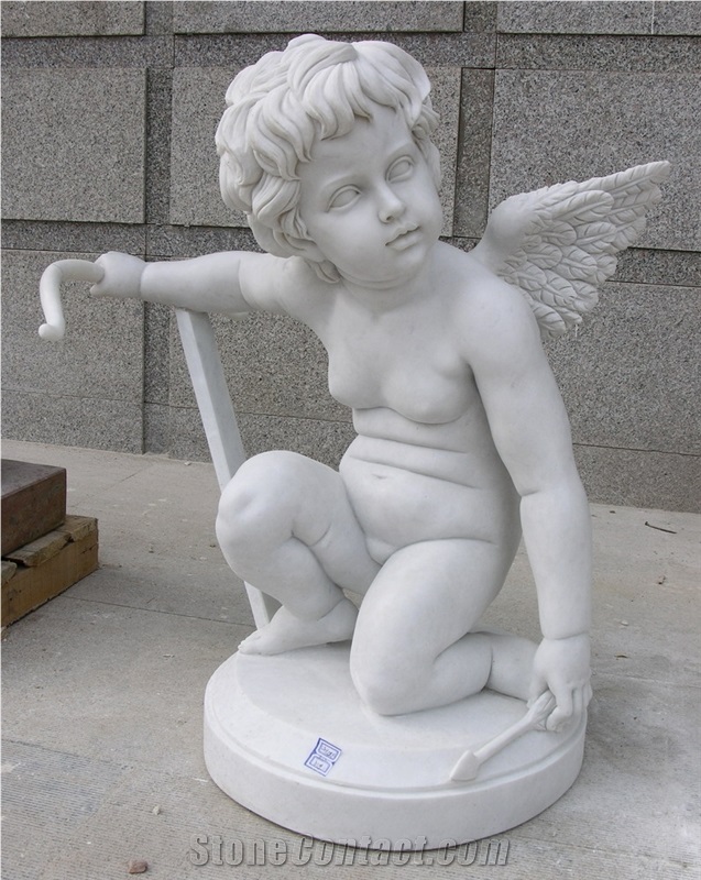 White Marble Baby Angel Sculptures Statues