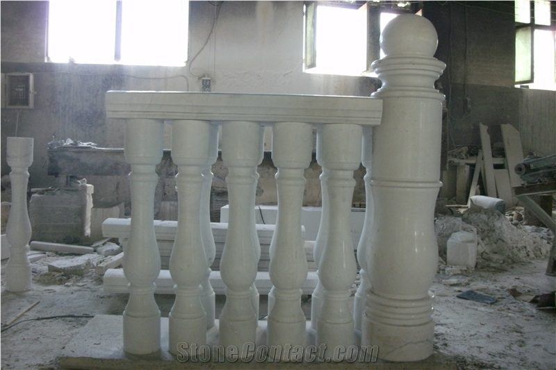 White Marble Balustrade,Railings And Handrails
