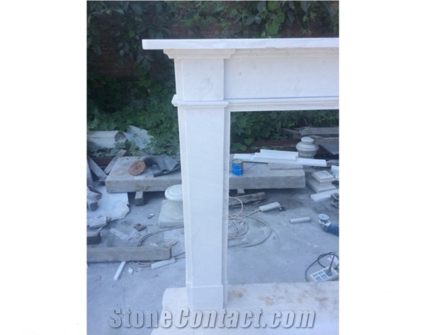 White Marble Handcraft Carved Fireplace Decorating