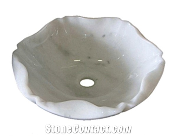 White Marble Sink & Basins For Bathroom Wash