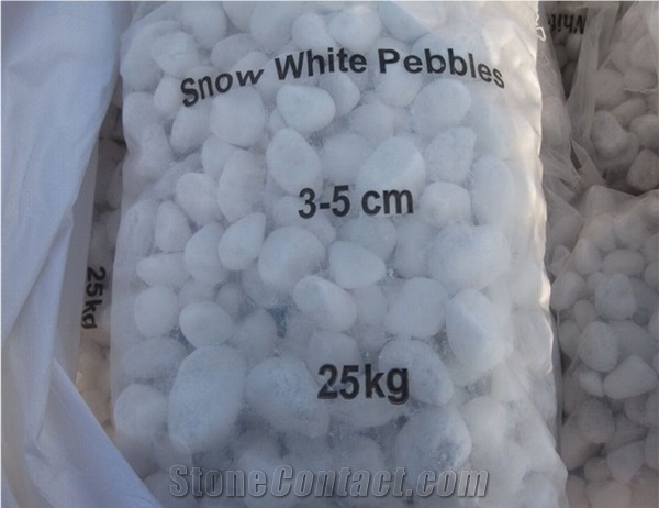 Wholesale Smooth Landscaping Snow White Pebbles