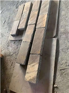 Z Shaped Hebei Rust Slate Culture Stone Panel