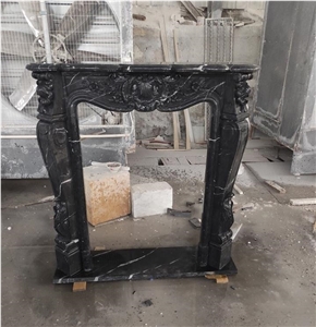 Popular Marble Fireplace Mantels, Wood Burning Fireplace