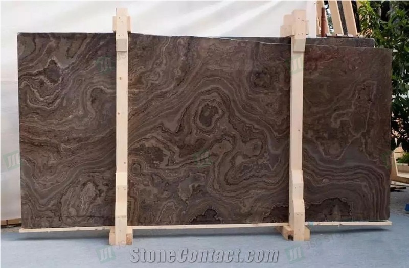 Eramosa Brown Marble Slabs Vein Cut And Cross Cut Tiles