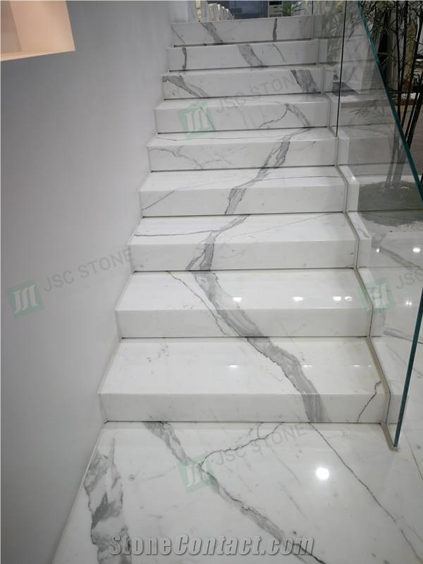 Luxury White Stone Calacatta White Marble From Italy