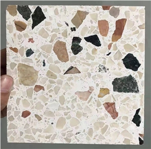 Custom Artificial Wall Tile Attractive Press Terrazzo Slab