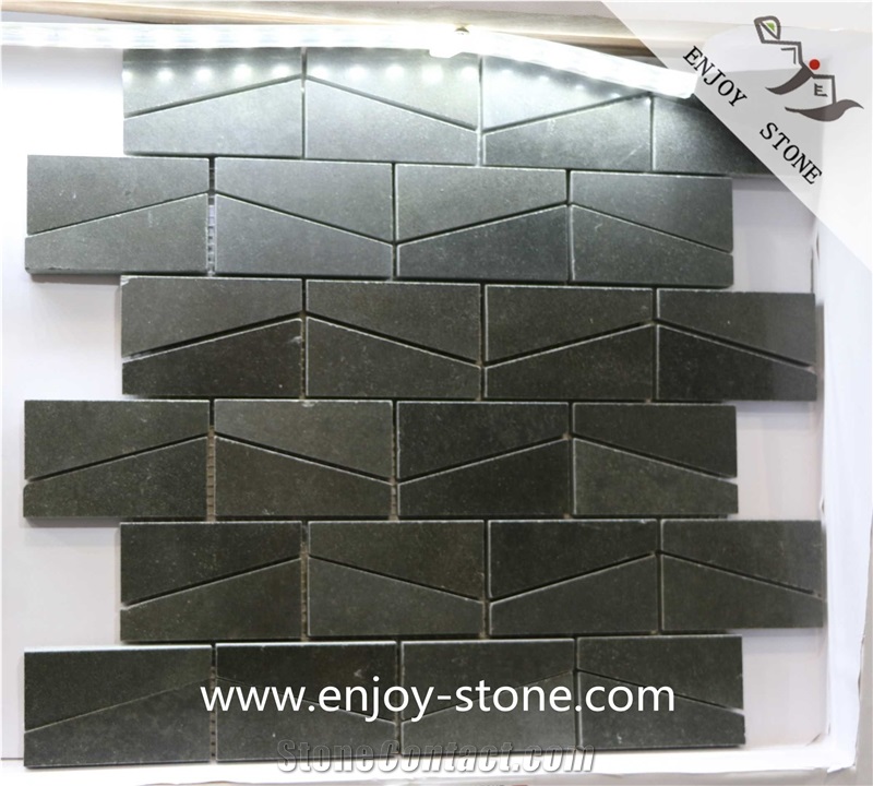 China Grey Basalt Mosaic/Honed/Mosaic Pattern/Mosaic Tiles