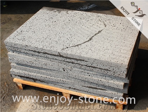 Grooved Lava Stone/ Machine Cut/ Slabs And Tiles/ Flooring/ Walling
