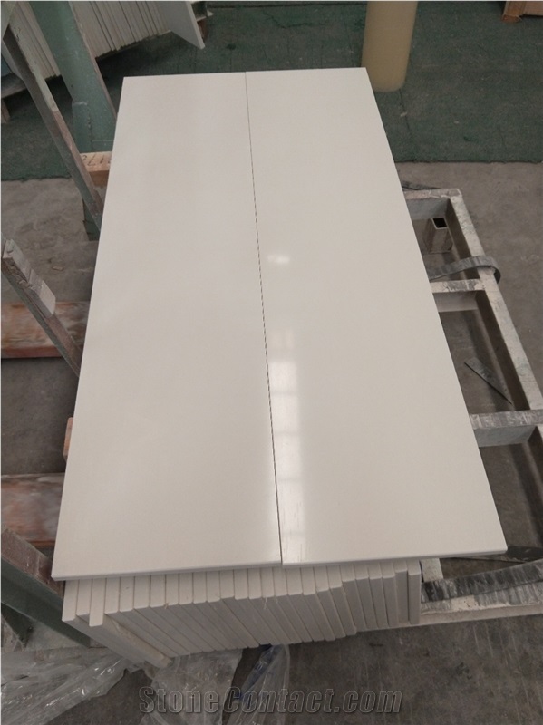 Pure White Artificial Stone Stairs, Steps
