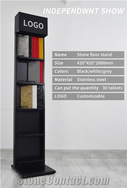 Stone Metal Floor Popular Display Stand Rack