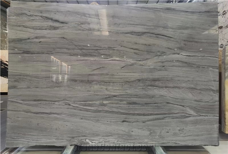 Brazil Morandi Grey Quartzite Polished Wall Panel Slabs