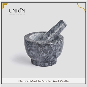 UNION DECO Mortar And Pestles Set Marble Grinder And Crusher