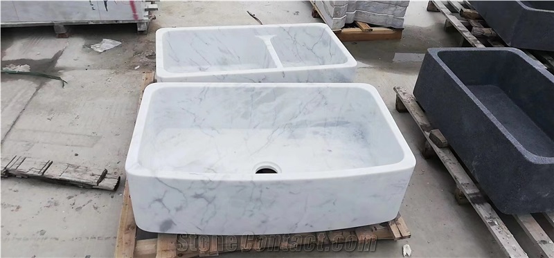 Bianco Carrara White Marble Wash Basin Sink
