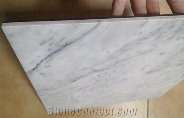 ACM Backed Calacatta Marble Panel For Bathroom Wall