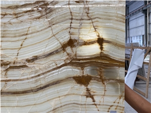 Black Sea Onyx Translucent Glass Panels