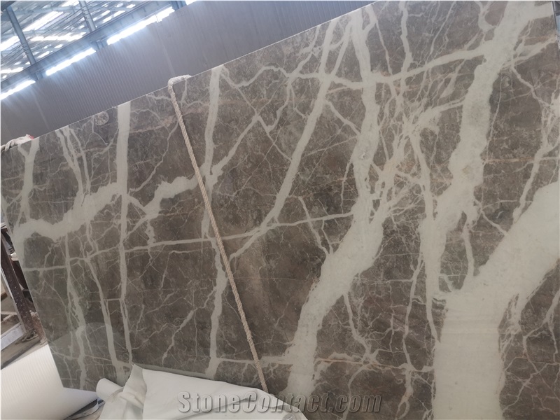 Translucent Italy Casual Gray Marble Backed Glass Panels