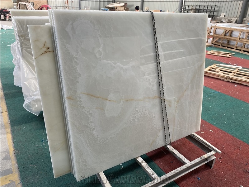 White Onyx Translucent Backed For Backlit Honeycomb Panels