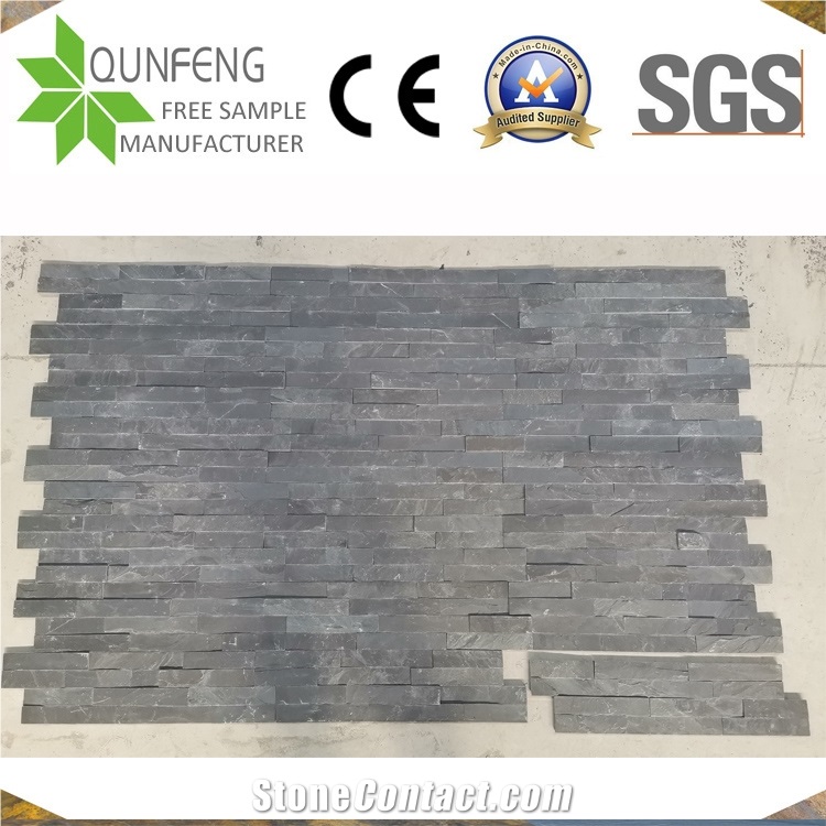 China Black Split Culture Stone Z Slate Wall Stone Tiles