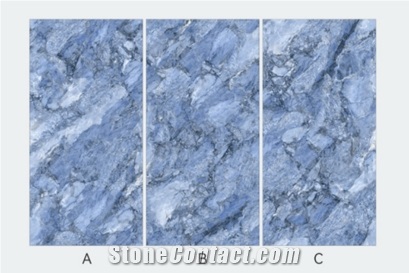 High Quality Imperial Blue Sintered Stone Polished Slab