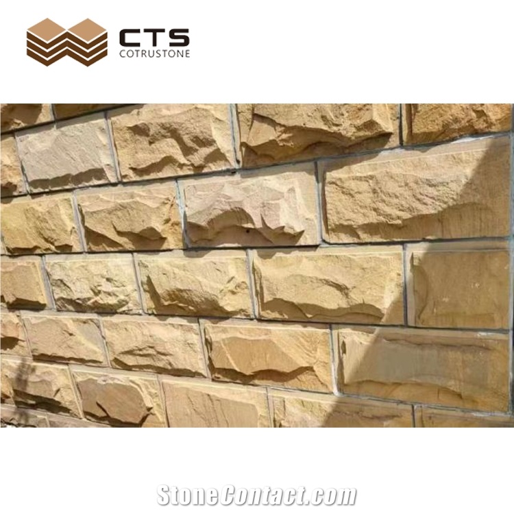 Yellow Cheap Sandstone High Quality Nature Stone Cladding
