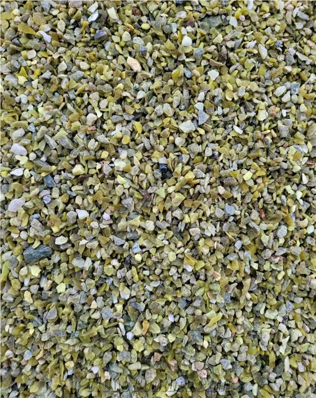 Green Crushed Stone For Terrazzo Paver Garden Paving