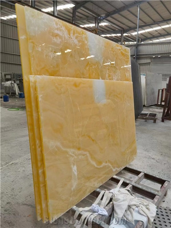 Glass Onyx Composite Honeycomb Backed Panels Translucent Tile Slab