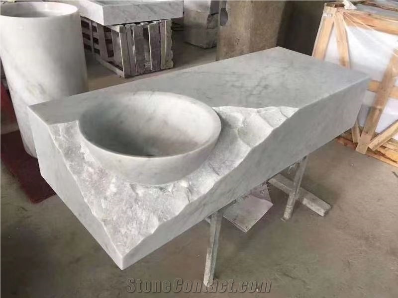 Custom Sink Freestanding Wash Basin Marble