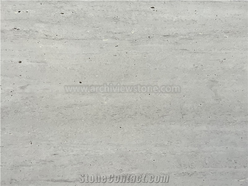 Pure Light Grey Travertine Slab Tiles
