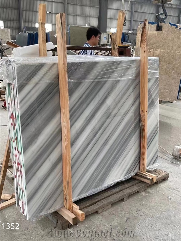 Marmara Equator Marble Zebra Asher Fluid Slab Wall Tile