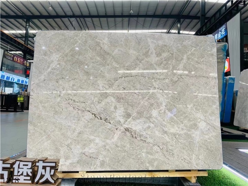 Tundra Grey Marble Castle Light Slab In China Stone Market