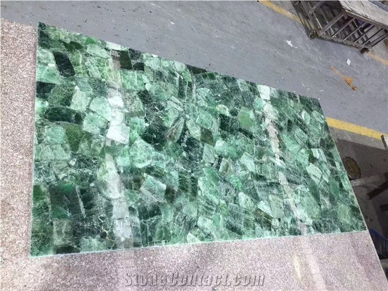 Goldtop Stone OEM/ODM Green Fluorite Onyx Semiprecious Slabs