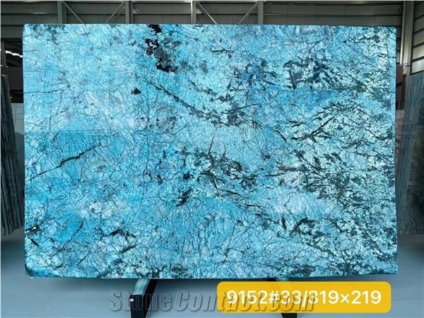 Goldtop Stone OEM/ODM Tiffany Blue Fantasy Stone Slab