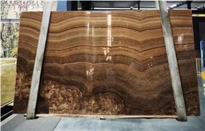 Cheapest Brown Onyx Jade Slab Polish