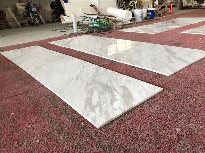 Greece Volakas White Marble Tile Floor