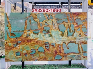NEW HOT Luxury GREEN BLUE MARBLE SLAB For Wall