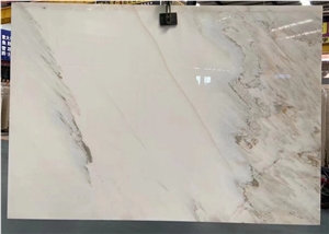 NEW Popular White Marble Bookmatch Polish Slab