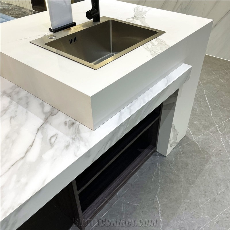 Modern Design Sintered Stone Countertop Kitchen Island Tops