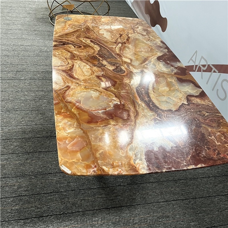 Luxury Customize Onyx Dining Tables Furniture For Home Decor