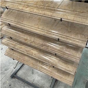 New Design Beige Marble Skirting Board With Beautiful Edge