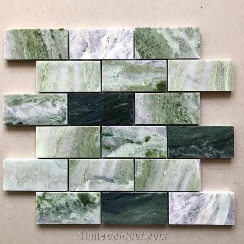 Top Quality Dark Green Marble Mosaic Tile For Wall And Floor