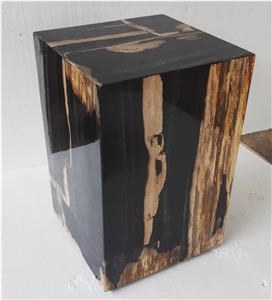Full Polished Petrified Wood Stool