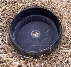Spider Black Marble Basin